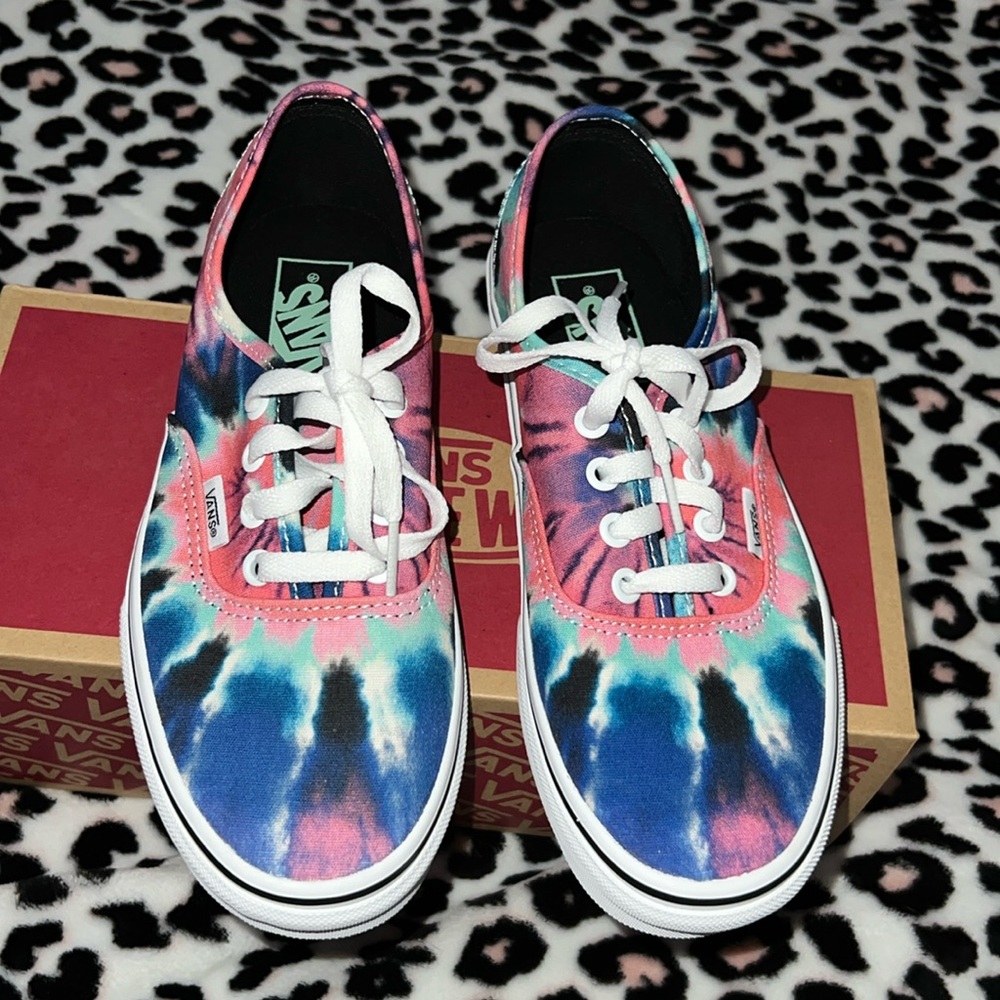 Vans Tie Dye Authentic Golden Coast Skate NWOT Phish Grateful Dead Pink Blue new